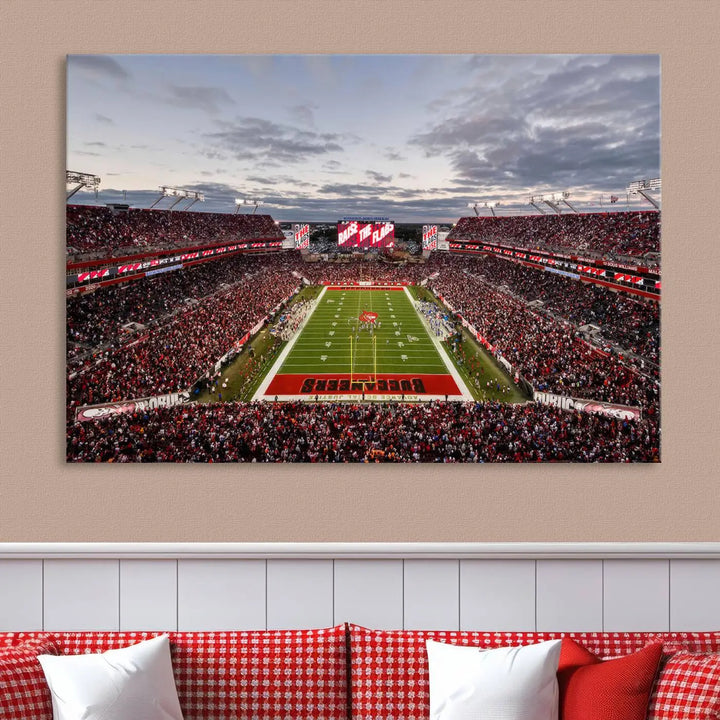 Florida Tampa Raymond James Football Stadium Wall Art Canvas Print