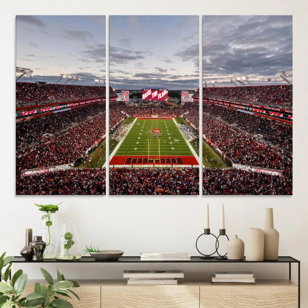 Florida Tampa Raymond James Football Stadium Wall Art Canvas Print