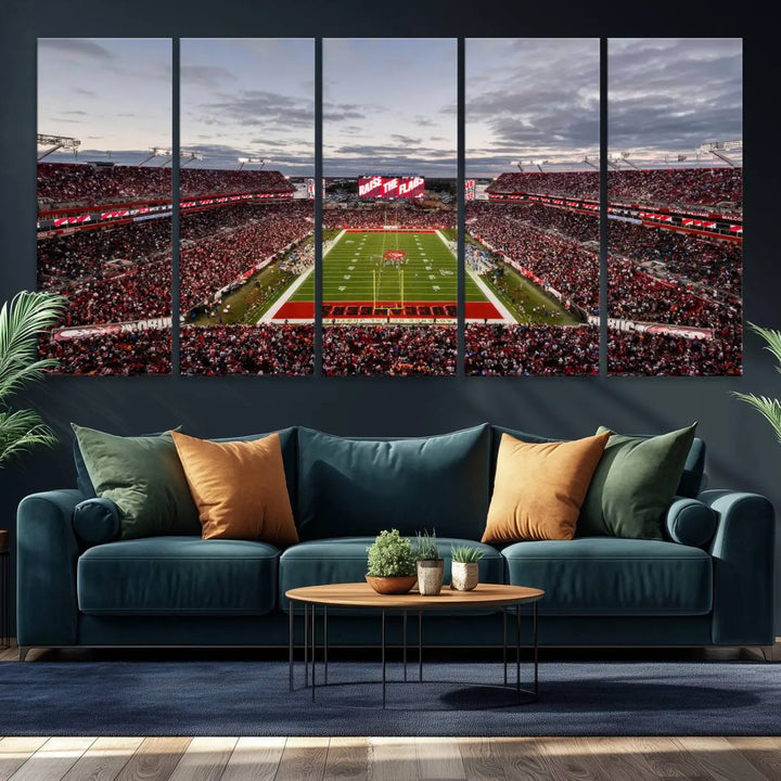 Florida Tampa Raymond James Football Stadium Wall Art Canvas Print