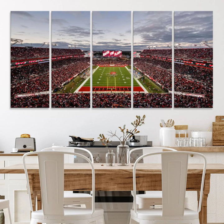 Florida Tampa Raymond James Football Stadium Wall Art Canvas Print