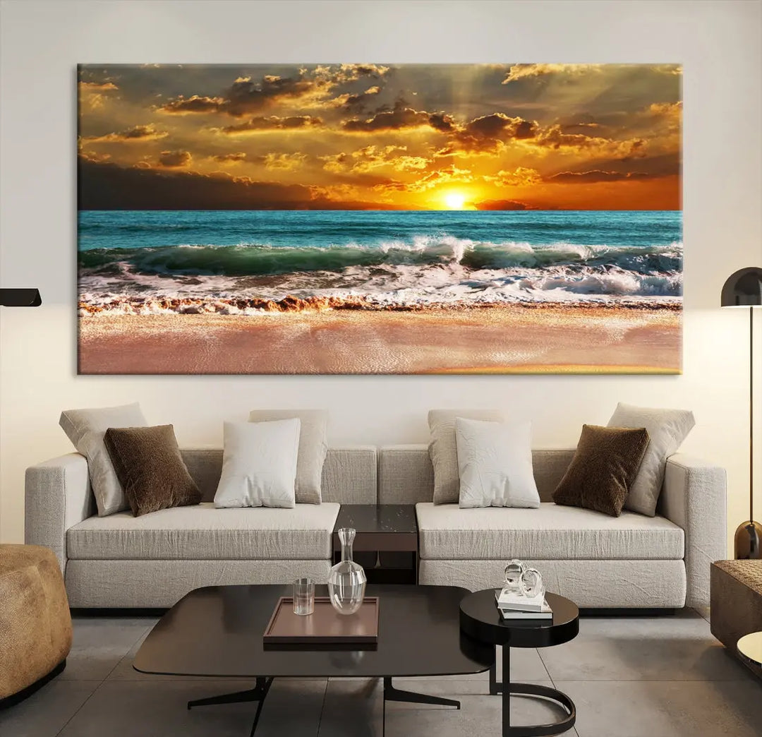 Great Sunset Landscape Wall Art Canvas Print for Living Room Office Home Decor