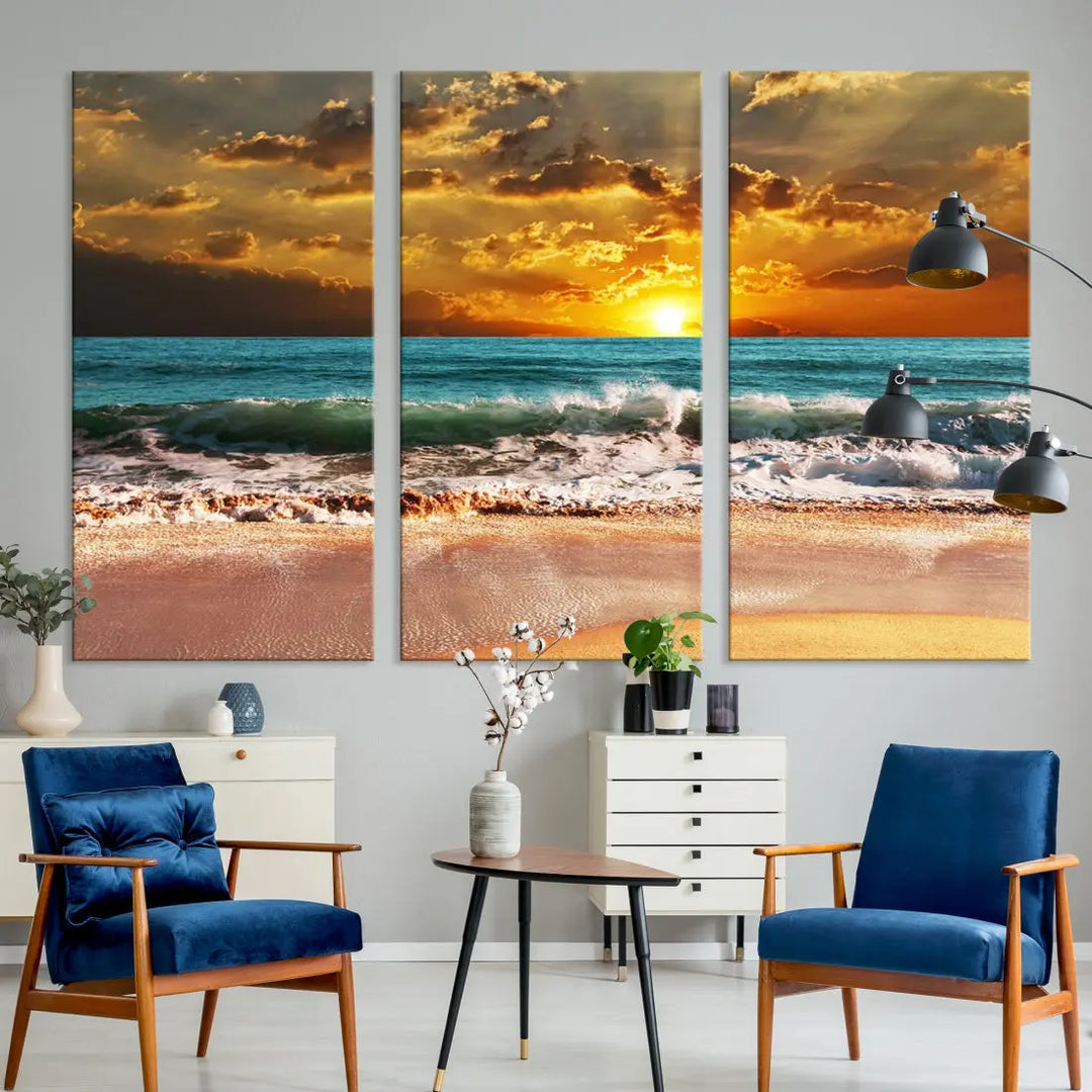 Great Sunset Landscape Wall Art Canvas Print for Living Room Office Home Decor