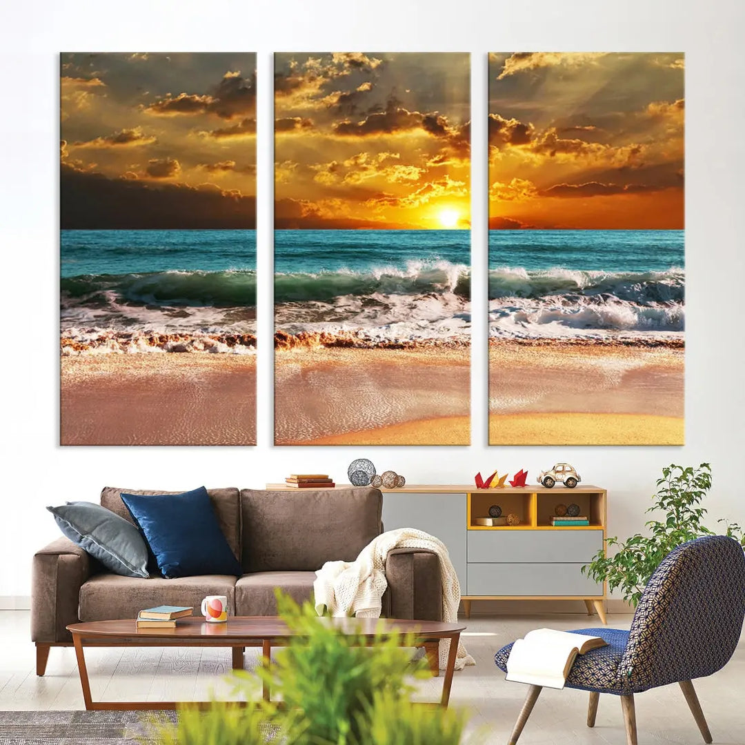 Great Sunset Landscape Wall Art Canvas Print for Living Room Office Home Decor