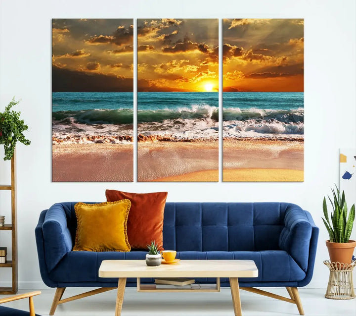 Great Sunset Landscape Wall Art Canvas Print for Living Room Office Home Decor