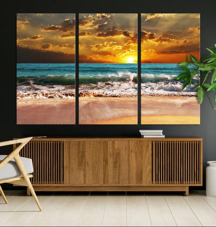 Great Sunset Landscape Wall Art Canvas Print for Living Room Office Home Decor