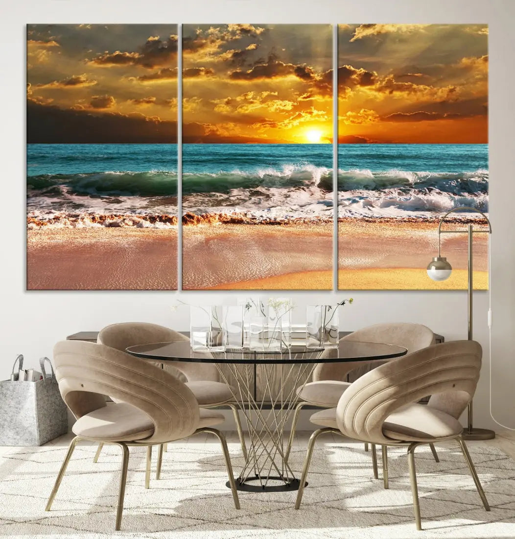 Great Sunset Landscape Wall Art Canvas Print for Living Room Office Home Decor