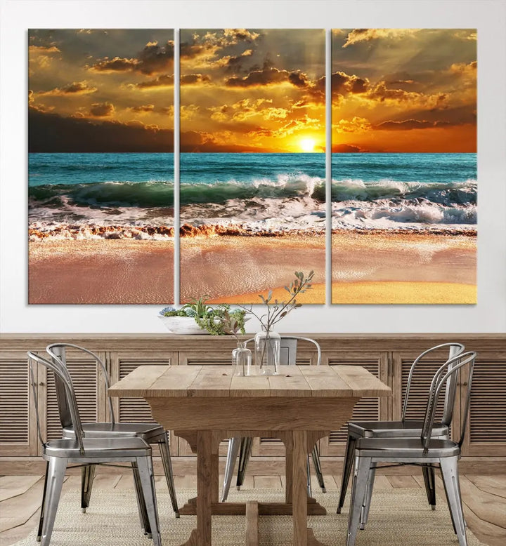 Great Sunset Landscape Wall Art Canvas Print for Living Room Office Home Decor