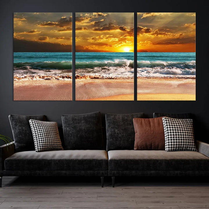 Great Sunset Landscape Wall Art Canvas Print for Living Room Office Home Decor