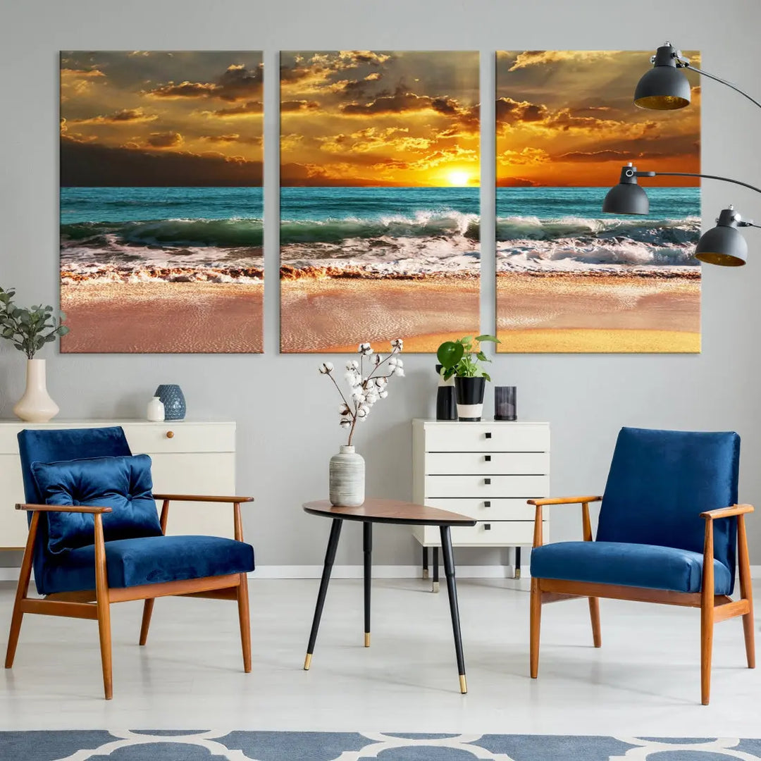 Great Sunset Landscape Wall Art Canvas Print for Living Room Office Home Decor