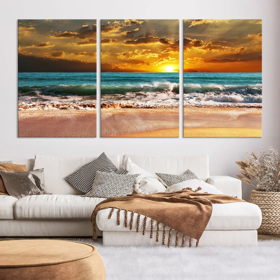 Great Sunset Landscape Wall Art Canvas Print for Living Room Office Home Decor