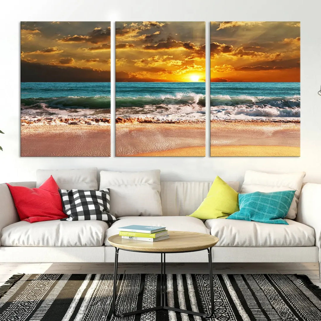 Great Sunset Landscape Wall Art Canvas Print for Living Room Office Home Decor