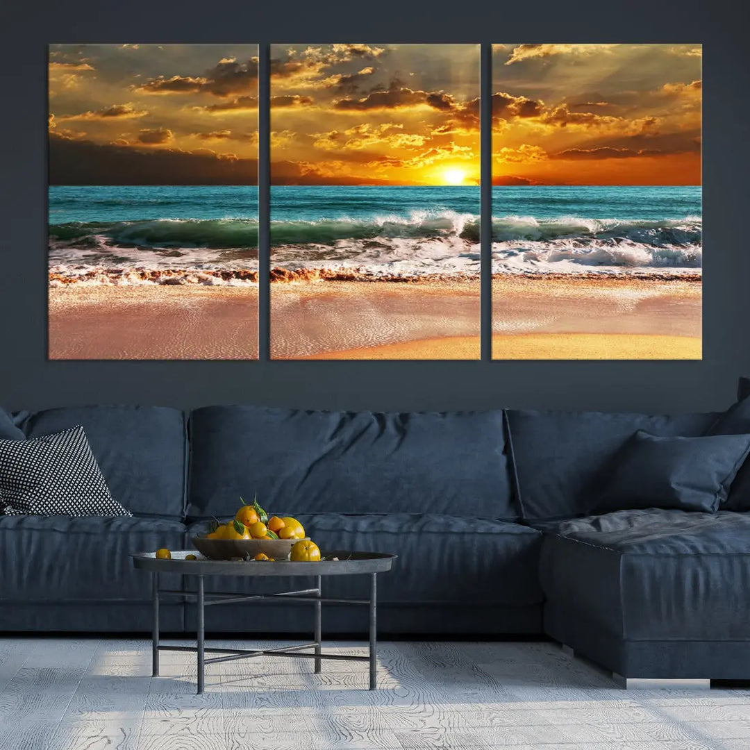 Great Sunset Landscape Wall Art Canvas Print for Living Room Office Home Decor