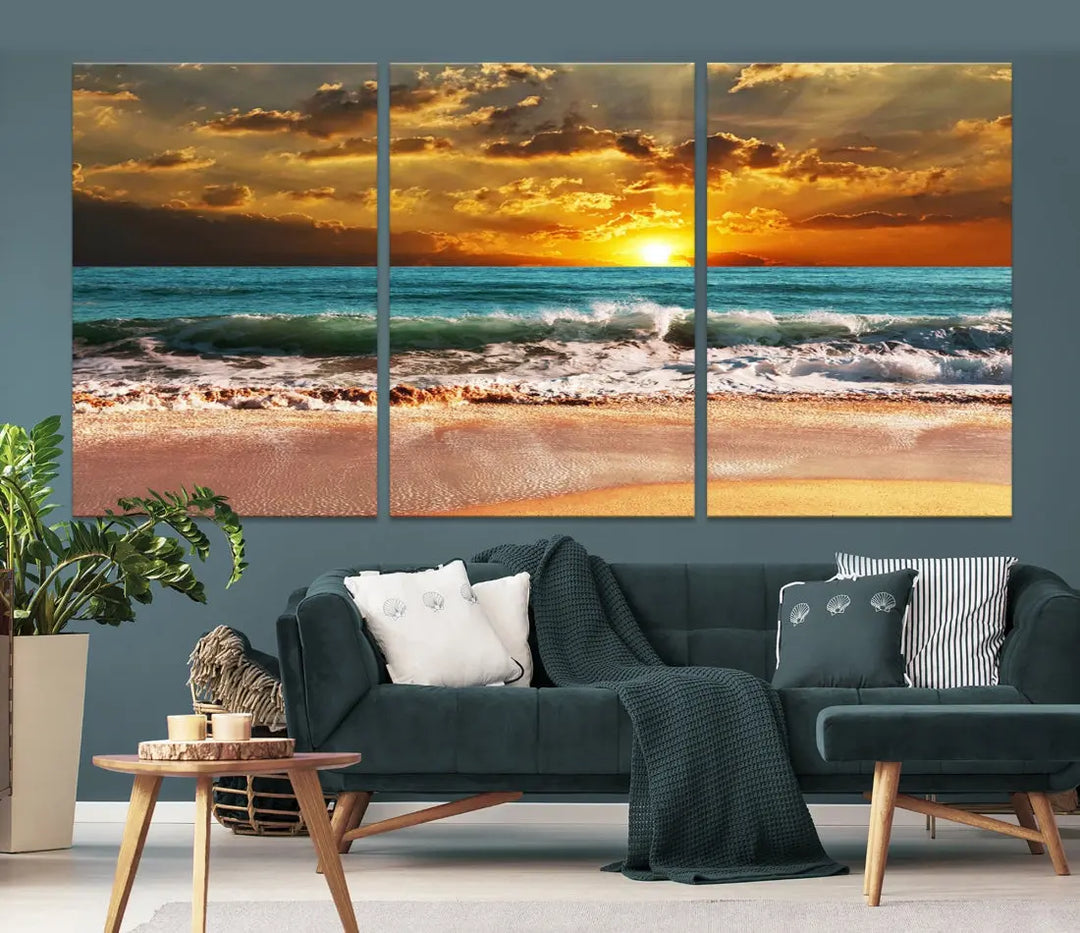 Great Sunset Landscape Wall Art Canvas Print for Living Room Office Home Decor