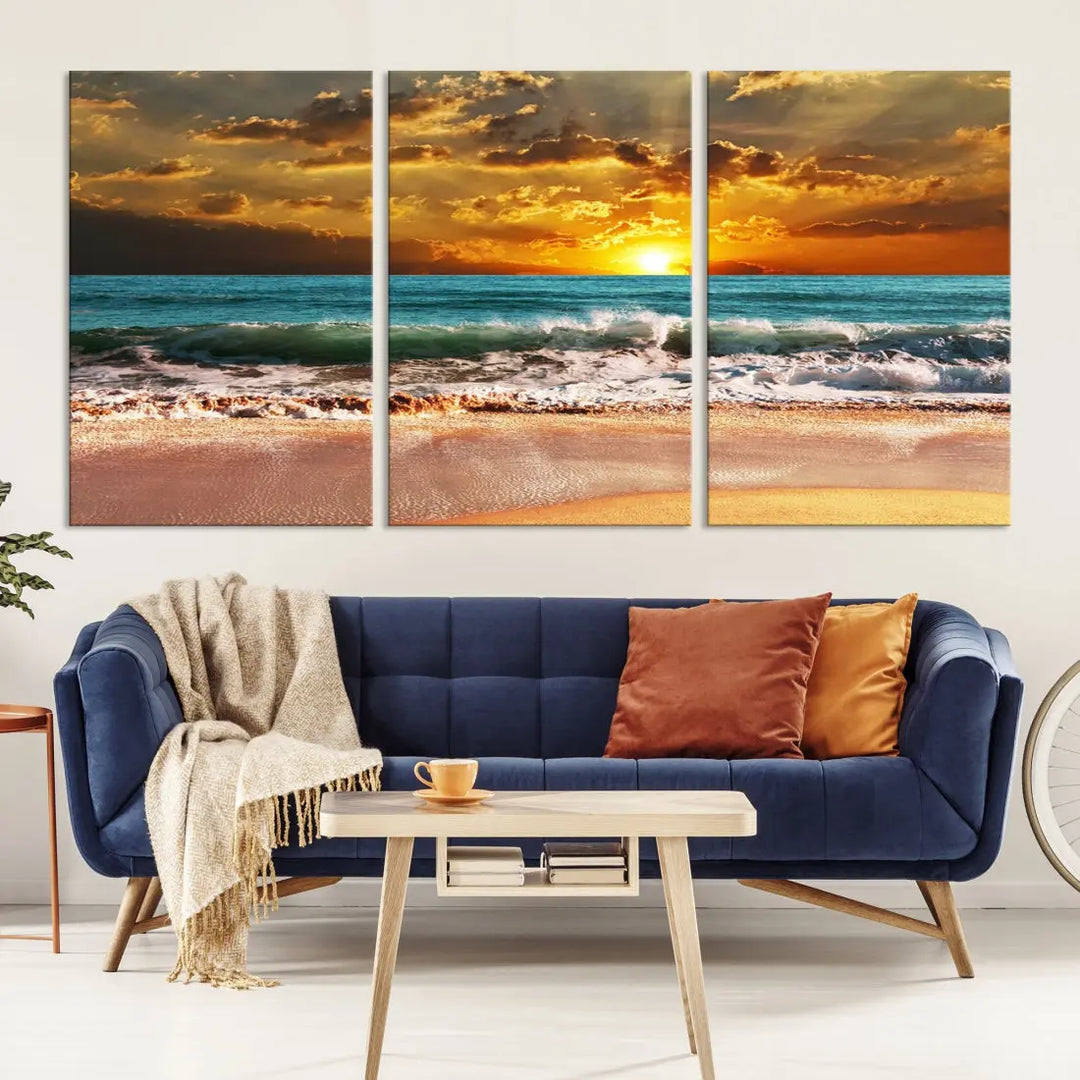 Great Sunset Landscape Wall Art Canvas Print for Living Room Office Home Decor