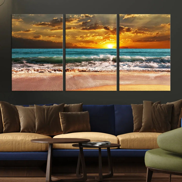 Great Sunset Landscape Wall Art Canvas Print for Living Room Office Home Decor