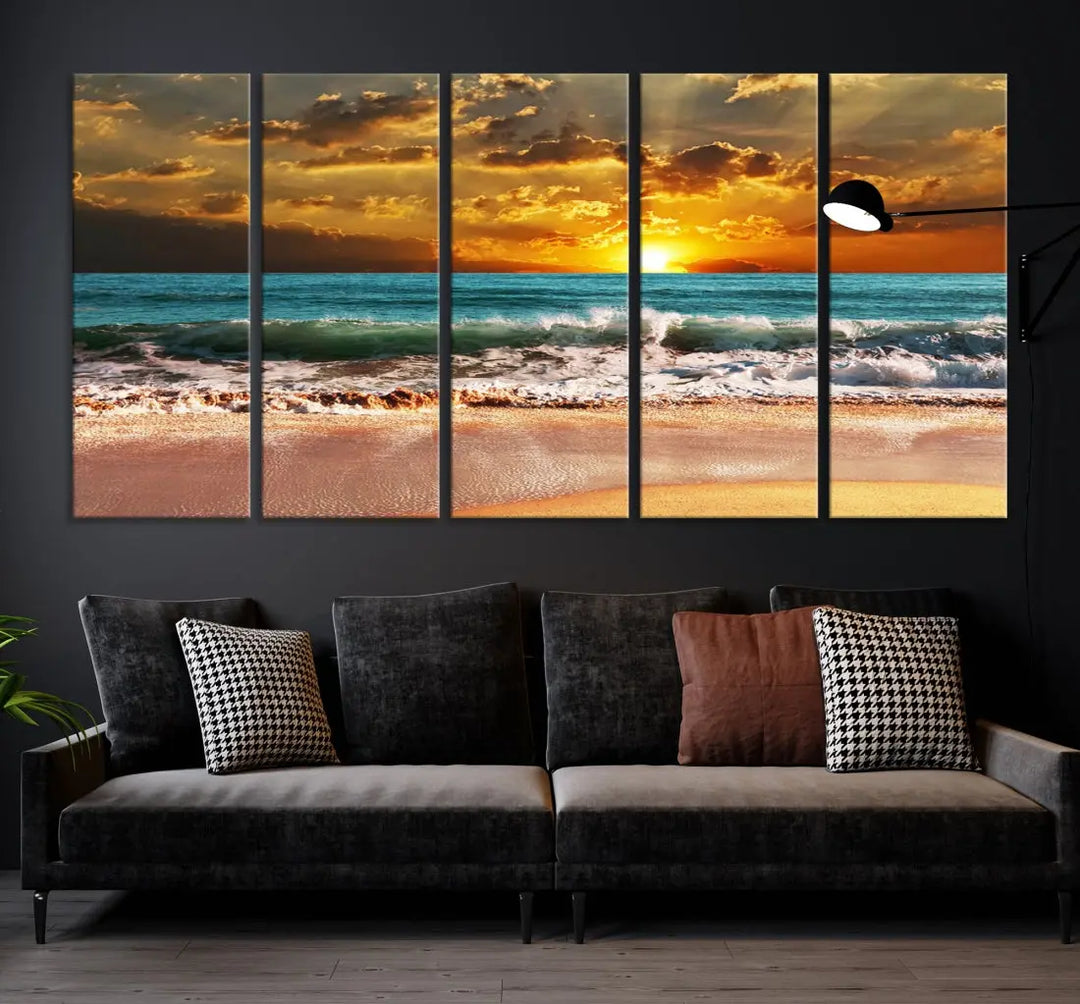 Great Sunset Landscape Wall Art Canvas Print for Living Room Office Home Decor