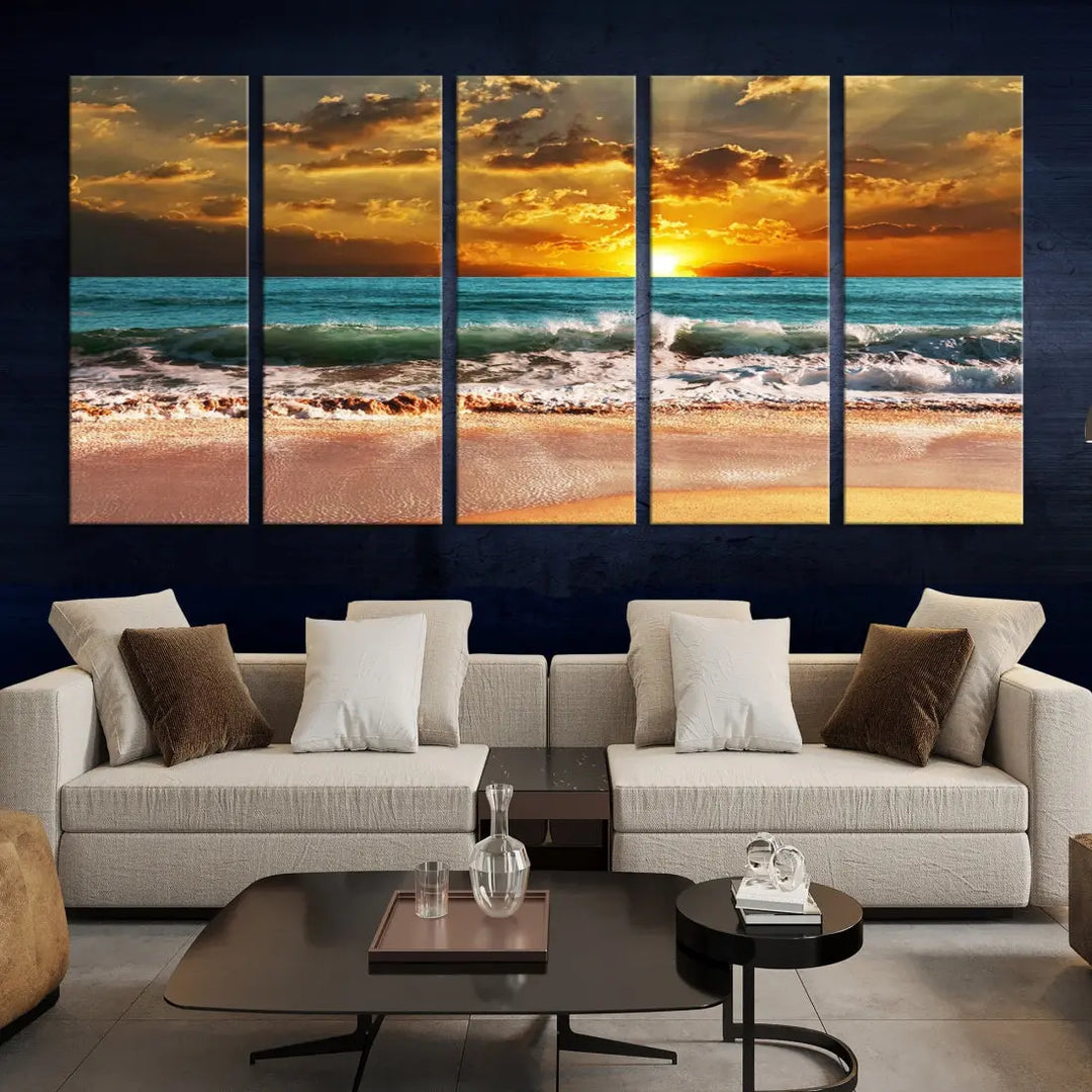 Great Sunset Landscape Wall Art Canvas Print for Living Room Office Home Decor