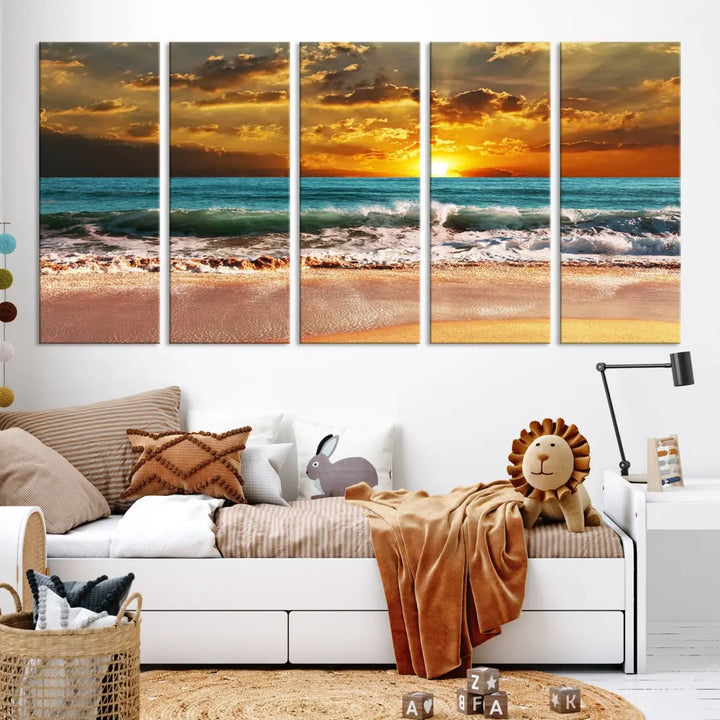 Great Sunset Landscape Wall Art Canvas Print for Living Room Office Home Decor