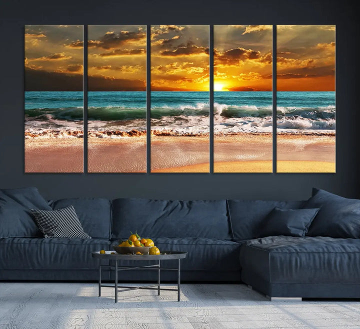 Great Sunset Landscape Wall Art Canvas Print for Living Room Office Home Decor