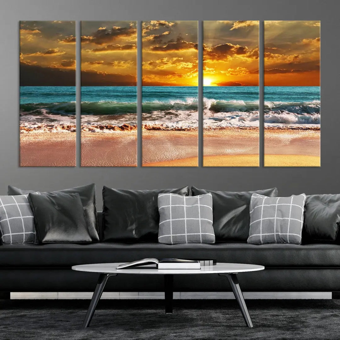 Great Sunset Landscape Wall Art Canvas Print for Living Room Office Home Decor