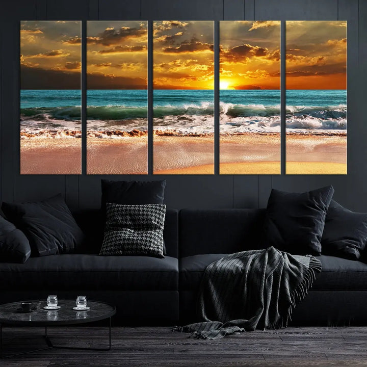 Great Sunset Landscape Wall Art Canvas Print for Living Room Office Home Decor