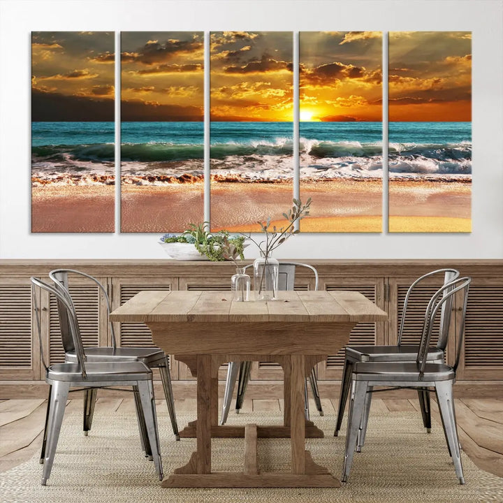 Great Sunset Landscape Wall Art Canvas Print for Living Room Office Home Decor