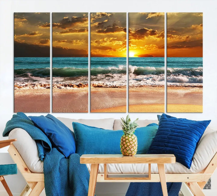 Great Sunset Landscape Wall Art Canvas Print for Living Room Office Home Decor