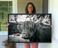 Highland Cow Wall Art Canvas Print Scottish Cattle Canvas Art