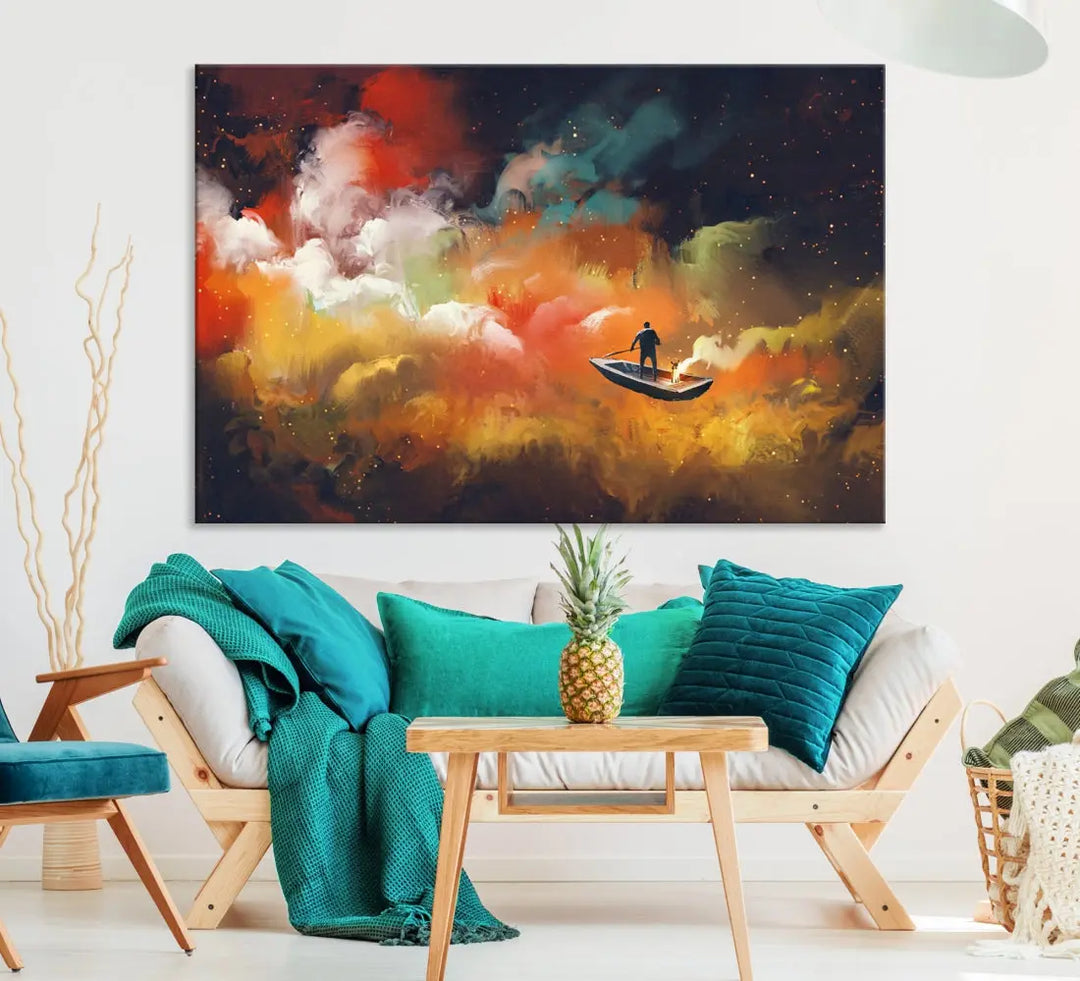 Journey to Outer Space on Premium Giclee Canvas Wall Art Print