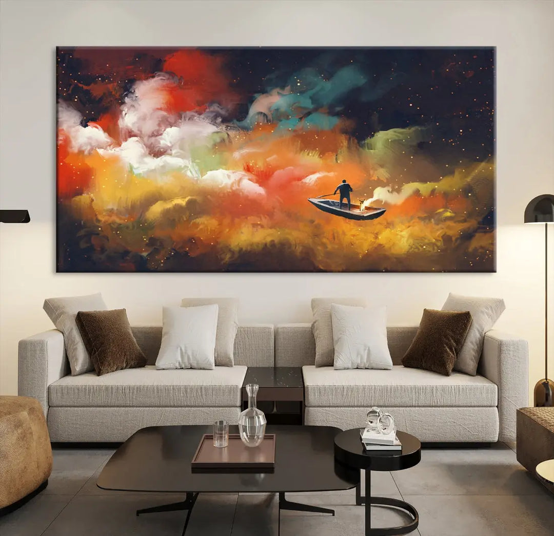 Journey to Outer Space on Premium Giclee Canvas Wall Art Print