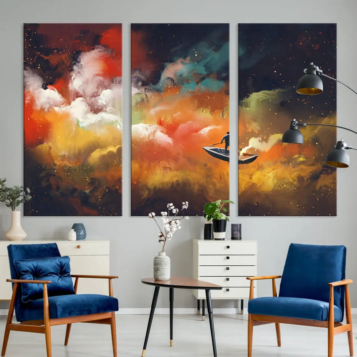 Journey to Outer Space on Premium Giclee Canvas Wall Art Print