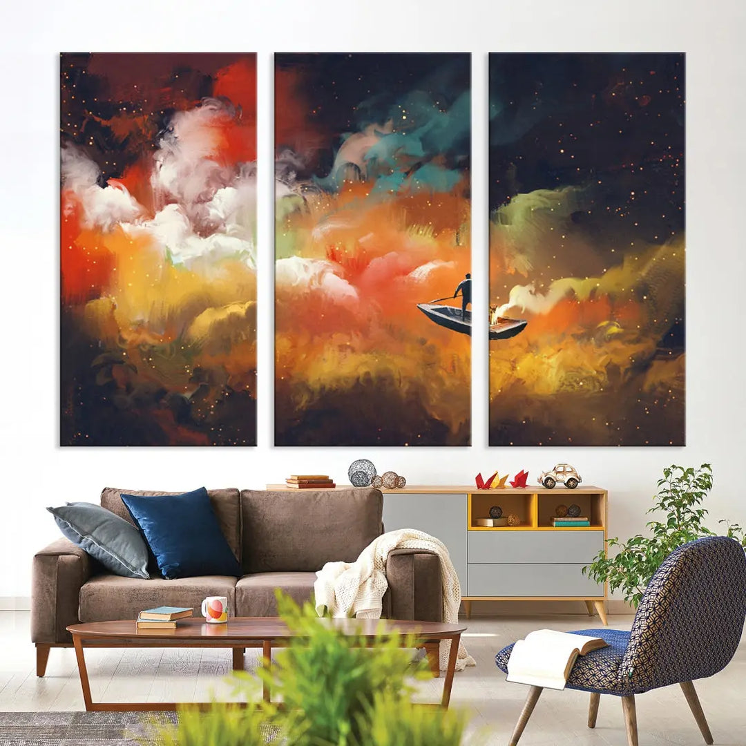 Journey to Outer Space on Premium Giclee Canvas Wall Art Print