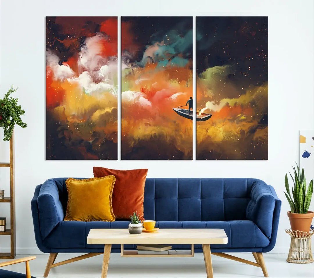 Journey to Outer Space on Premium Giclee Canvas Wall Art Print