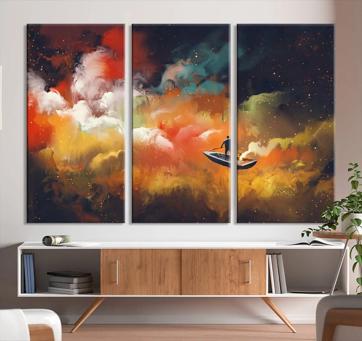 Journey to Outer Space on Premium Giclee Canvas Wall Art Print