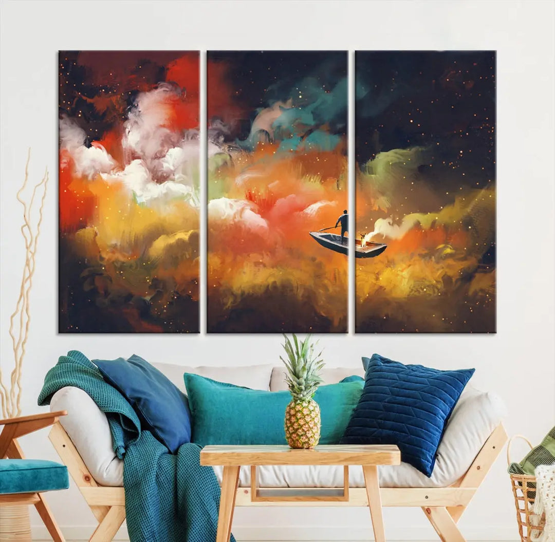 Journey to Outer Space on Premium Giclee Canvas Wall Art Print