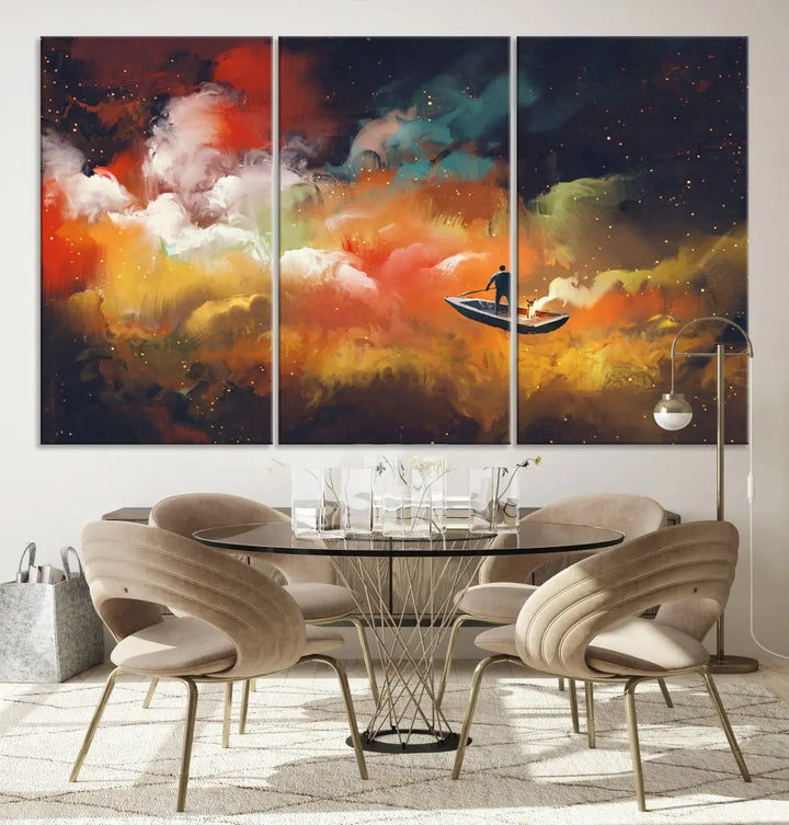 Journey to Outer Space on Premium Giclee Canvas Wall Art Print