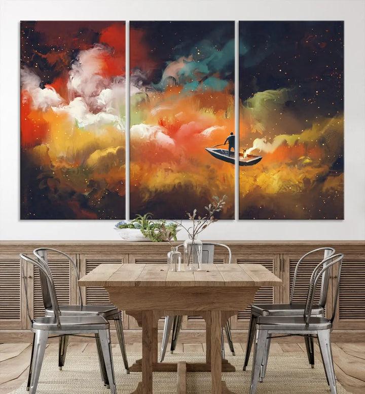 Journey to Outer Space on Premium Giclee Canvas Wall Art Print