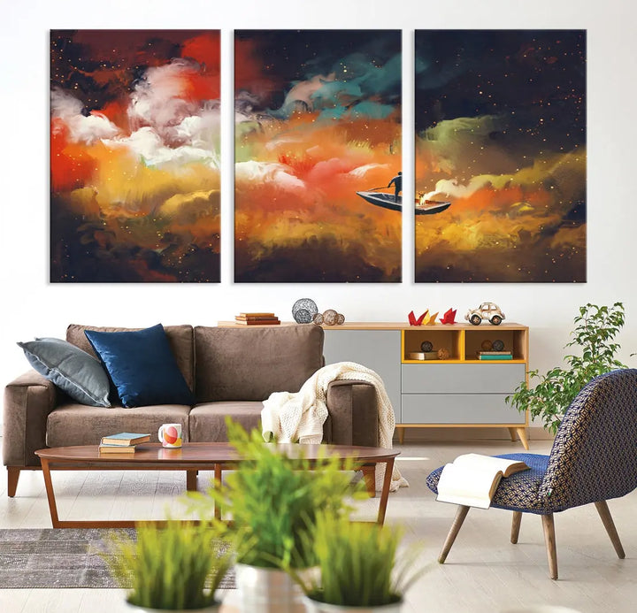 Journey to Outer Space on Premium Giclee Canvas Wall Art Print