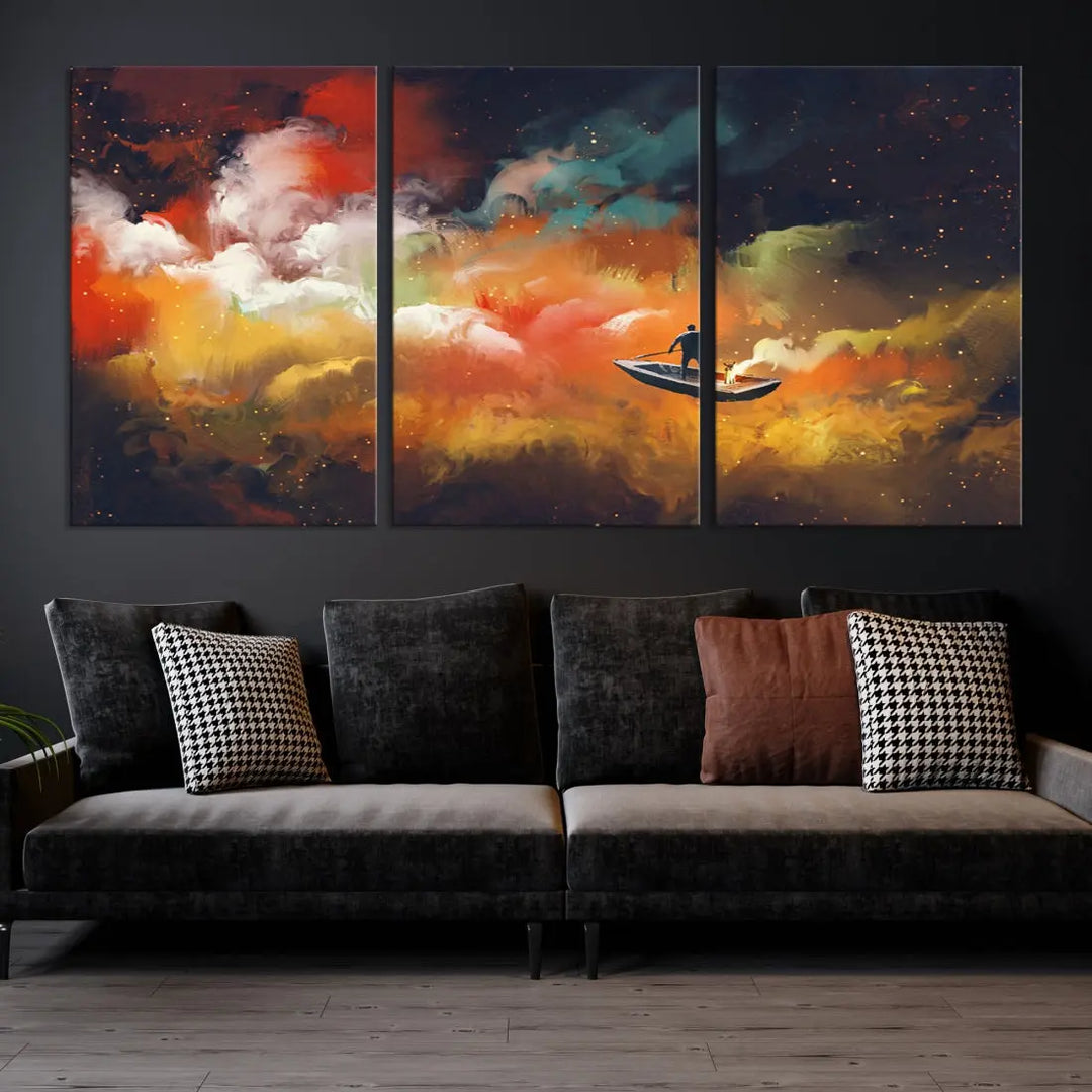 Journey to Outer Space on Premium Giclee Canvas Wall Art Print