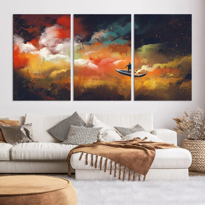 Journey to Outer Space on Premium Giclee Canvas Wall Art Print