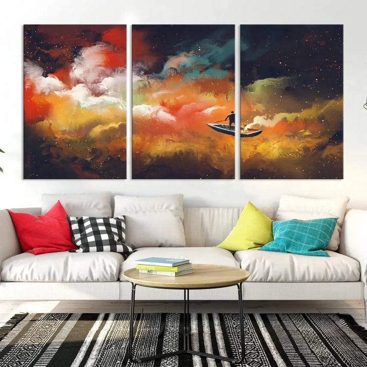 Journey to Outer Space on Premium Giclee Canvas Wall Art Print