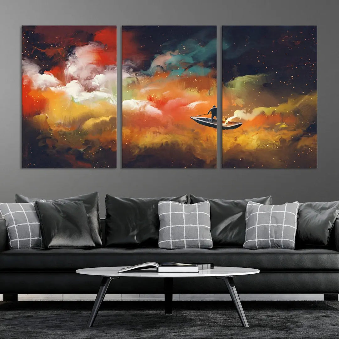 Journey to Outer Space on Premium Giclee Canvas Wall Art Print