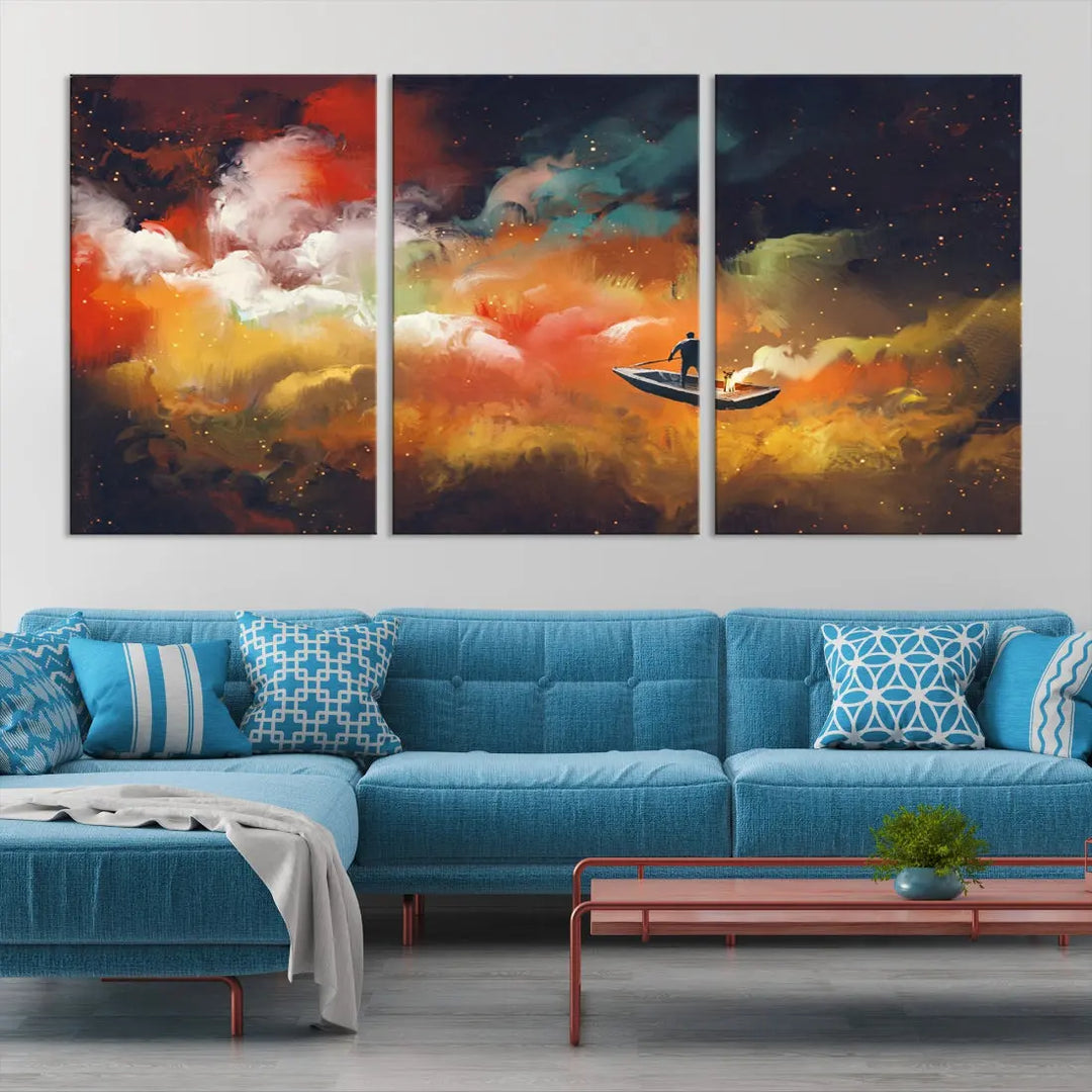 Journey to Outer Space on Premium Giclee Canvas Wall Art Print