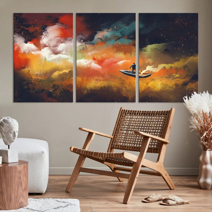 Journey to Outer Space on Premium Giclee Canvas Wall Art Print