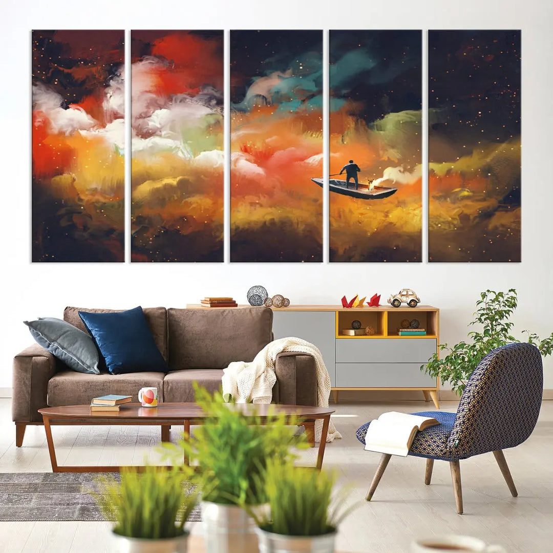 Journey to Outer Space on Premium Giclee Canvas Wall Art Print