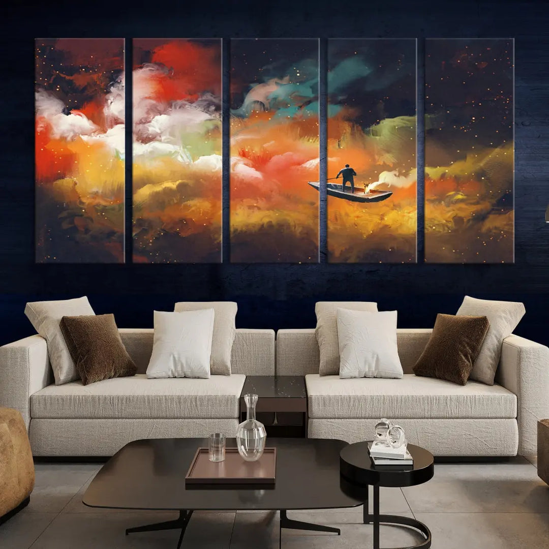 Journey to Outer Space on Premium Giclee Canvas Wall Art Print