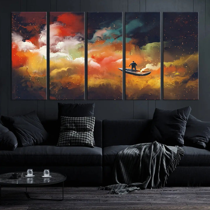 Journey to Outer Space on Premium Giclee Canvas Wall Art Print