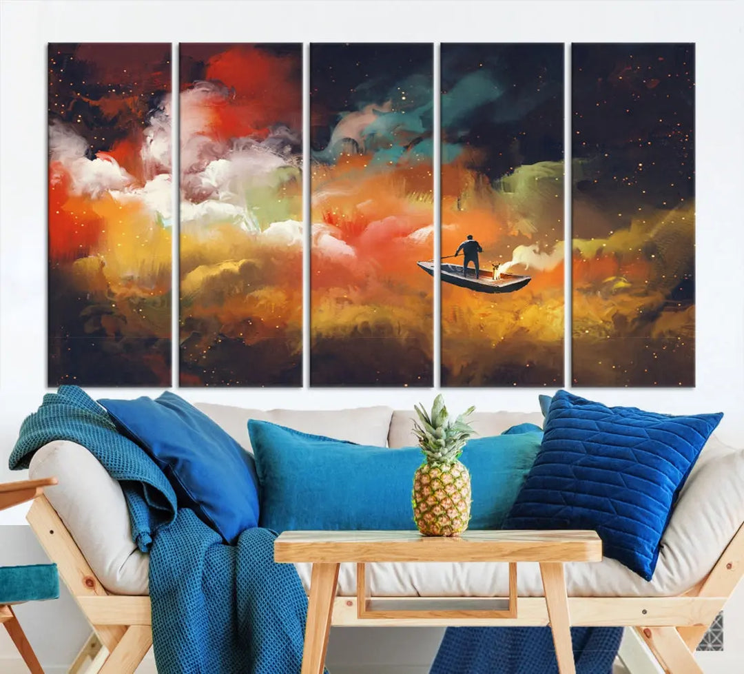 Journey to Outer Space on Premium Giclee Canvas Wall Art Print