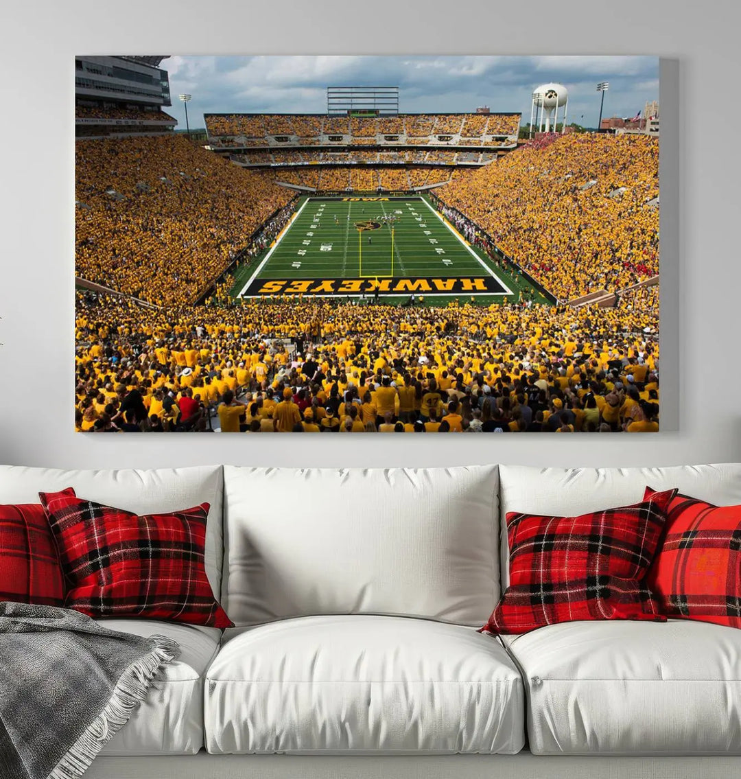 Kinnick Stadium - Iowa Hawkeyes Football Team Print - Iowa City Kinnick Stadium Wall Art Canvas Print