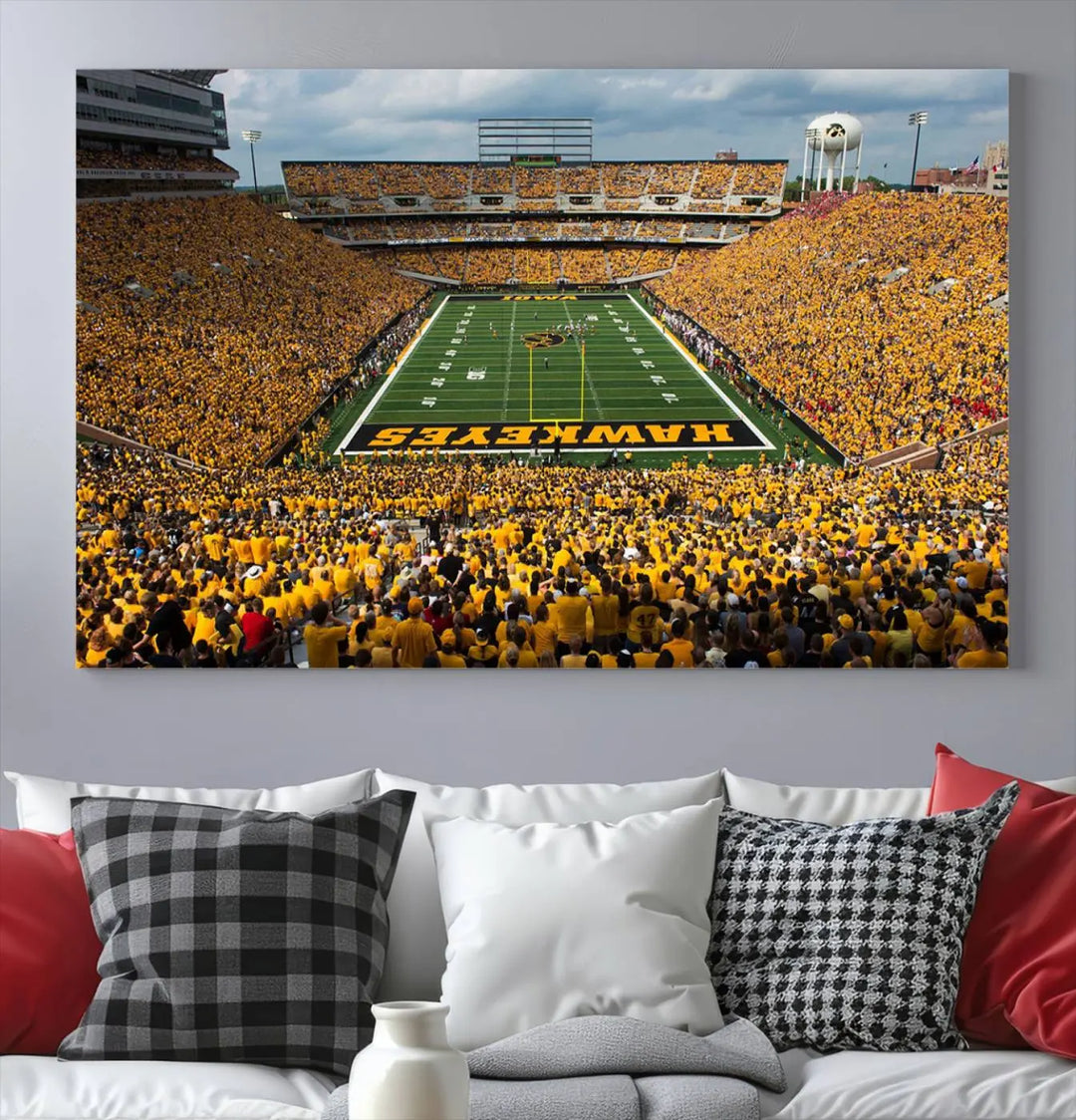 Kinnick Stadium - Iowa Hawkeyes Football Team Print - Iowa City Kinnick Stadium Wall Art Canvas Print